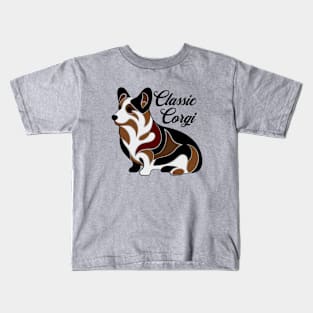 Classic Corgi Abstract Design Kids T-Shirt